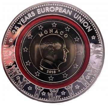 2 Euro Monaco 2018 - Albert II 25 Years of European Union | Coinantiquariat